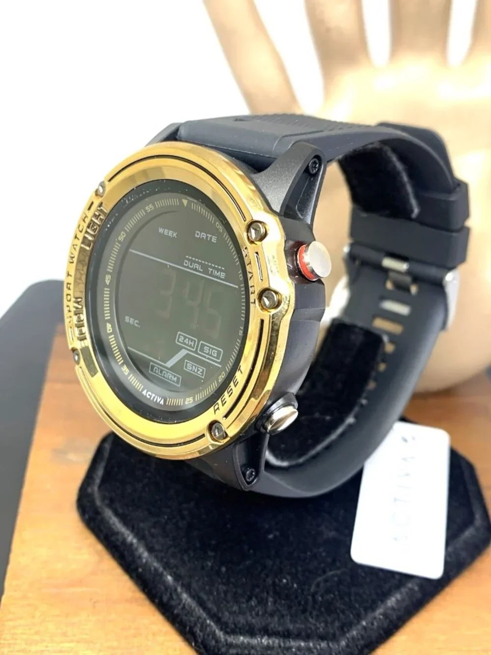 Activa by Invicta Men's Watch 8125 Quartz Digital Sport Black Resin Strap 51mm